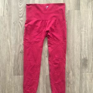 Red high waisted leggings